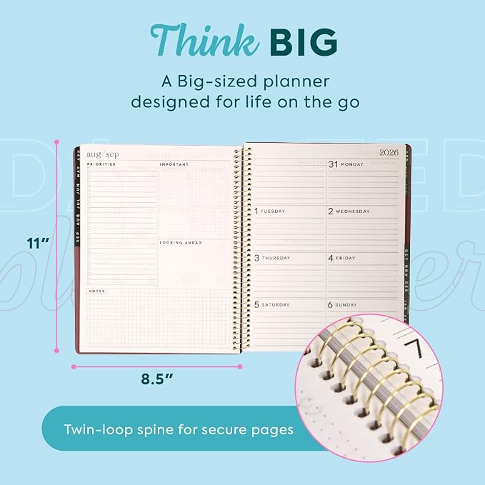 GO BIG Large-Print Planner April 2026–June 2027, 15-Month Twin-Loop-Bound - Image 5
