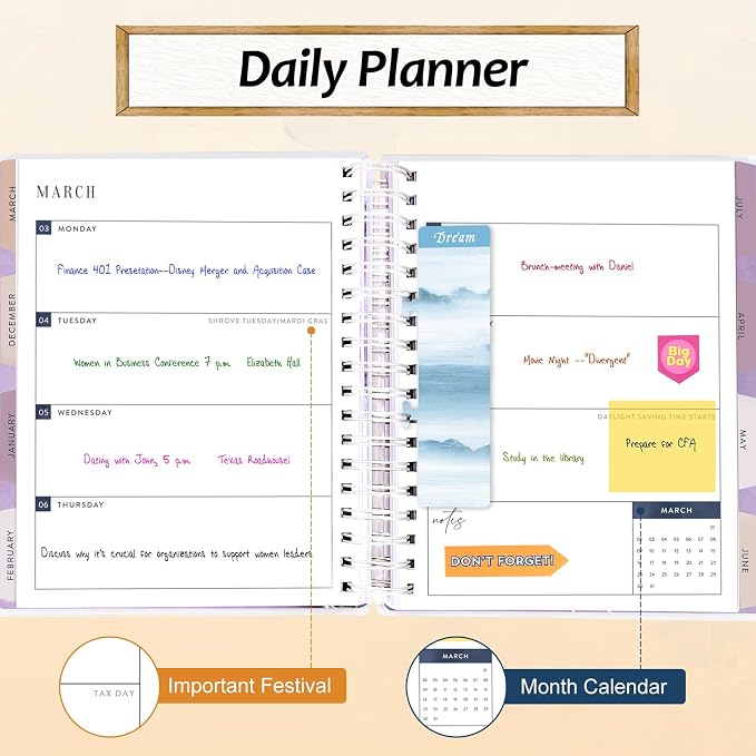 Planner 2026-2027, 18 Months Large Academic Daily Weekly Monthly Planner - Image 6