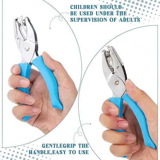 Zonon 3 Pcs Hole Punch Shapes Single Hole Paper Punchers - Image 3