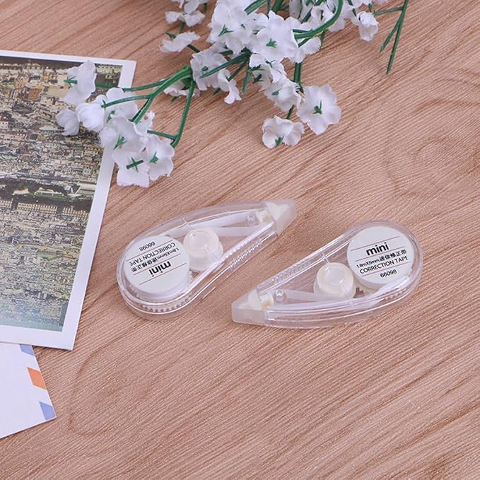 2 Pcs White Cute Correction Tape Mini Roller White Out Eraser, School Office - Image 4