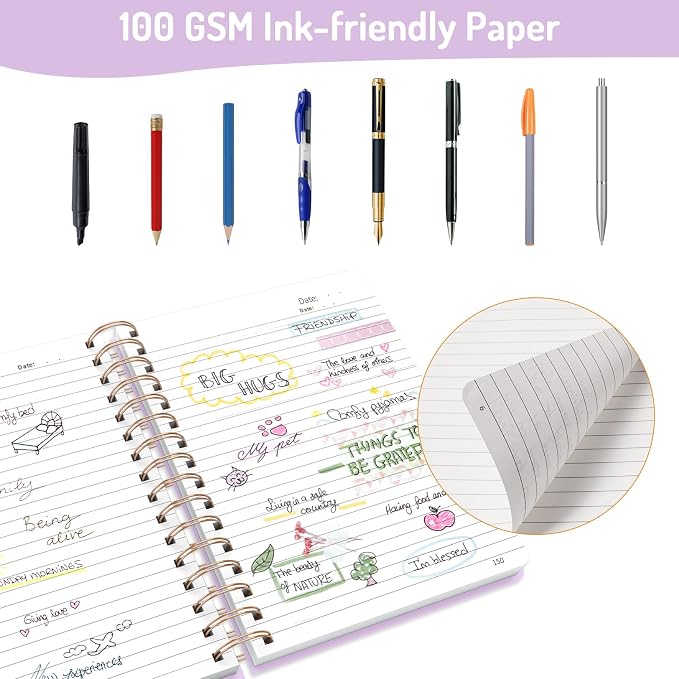 Forvencer Lined Spiral Journal Notebook - Image 4