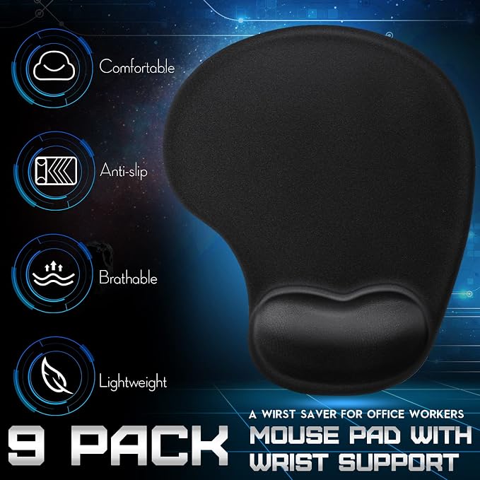 Flutesan 9 Pcs Ergonomic Mouse Pad - Image 2