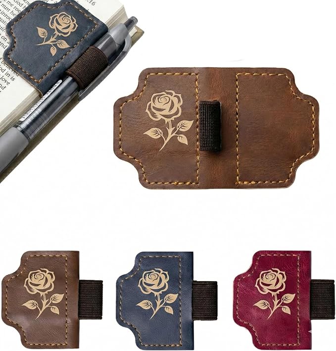 Tiizze 3-Pack Magnetic Leather Bookmarks by Tiizze
