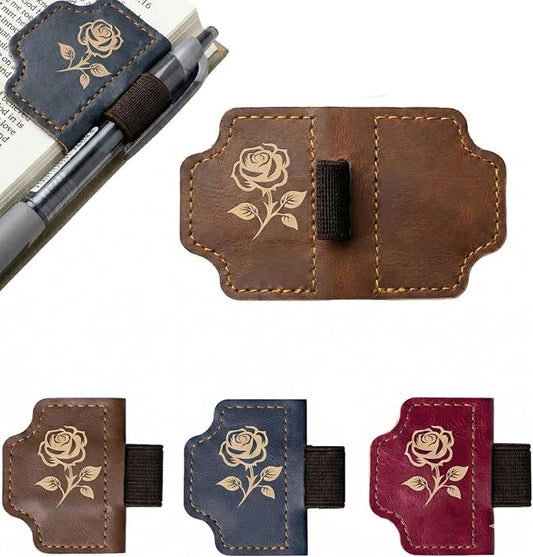 Tiizze 3-Pack Magnetic Leather Bookmarks by Tiizze