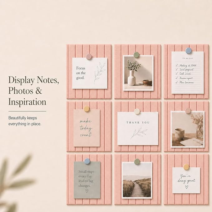 Stripe Felt Bulletin Board Tiles, Cork Board Alternative 48 x 36 in | 0.35 in - Image 5