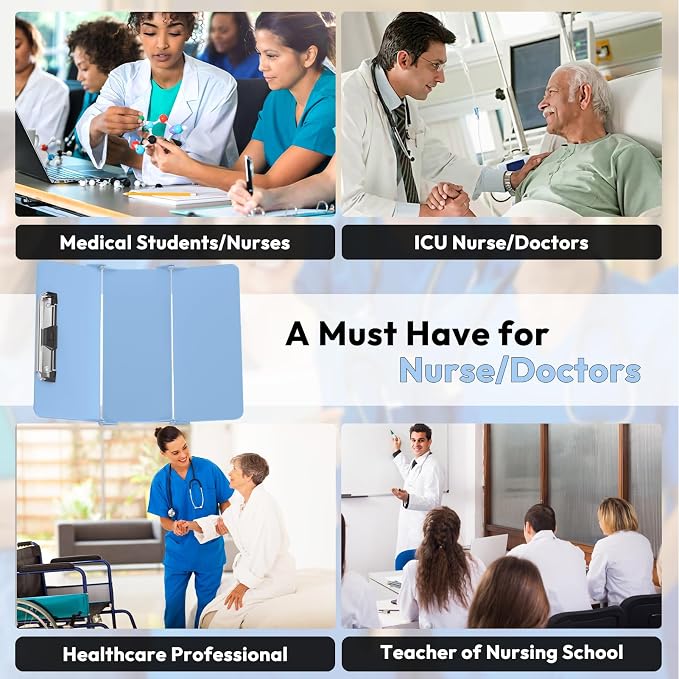 Nursing Clipboard Foldable Without Edition Cheat Charts, 3 Layers Aluminum - Image 6