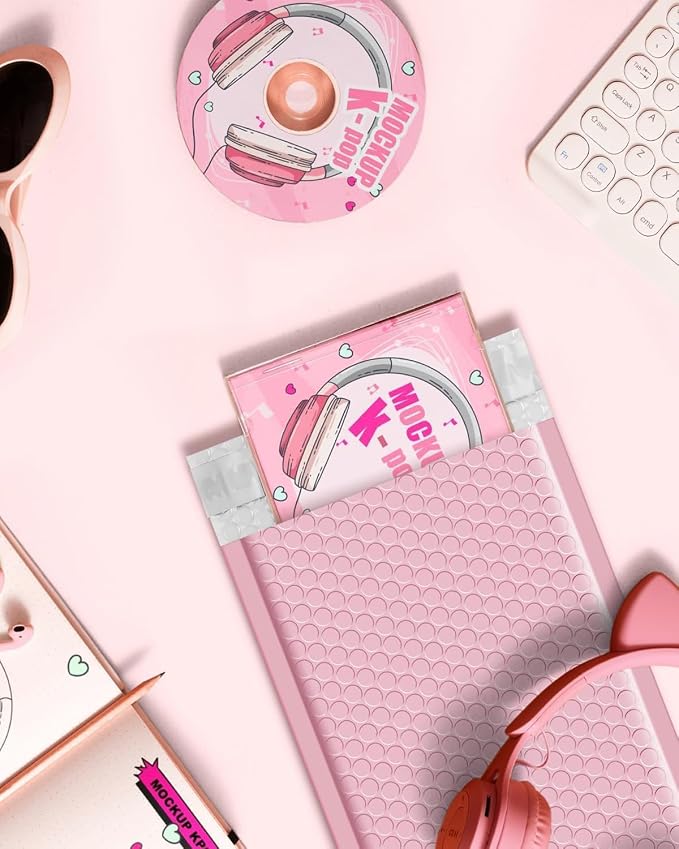 GSSUSA Light Pink Bubble Mailers, 4x8 Small Padded Envelopes, 800 Pack - Image 7
