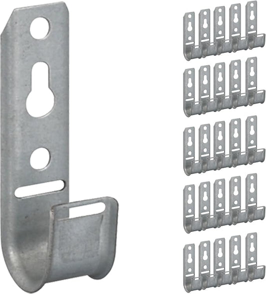 ICC 3/4-Inch Wall Mount J-Hook – 25-Pack, Cable Support Hooks Without Retainer by ICC