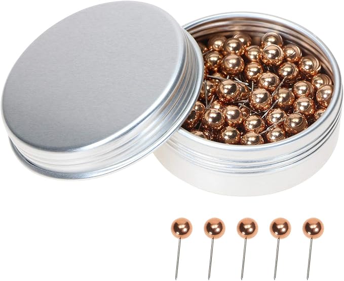 Tupalizy 100PCS 1/4 Inch Small Round Head Map Tacks Pins by Tupalizy