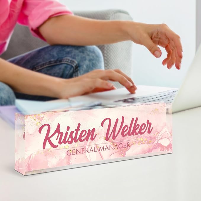 Name Plate for Desk, Desk Name Plate Personalized, Office Decor for Women Men - Image 6