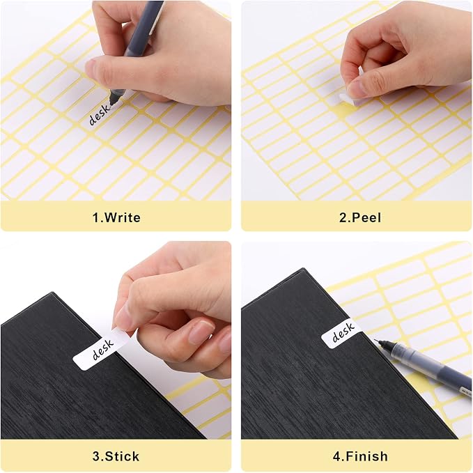 1260 Pcs Matte White Labels Stickers Small Blank Labels Removable Sticky Price - Image 3