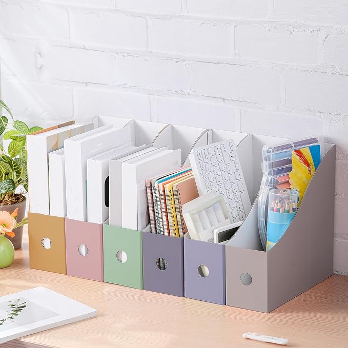 Colarr 48 Pcs Cardboard Magazine Holders 12 Colors Magazine Storage Box - Image 5