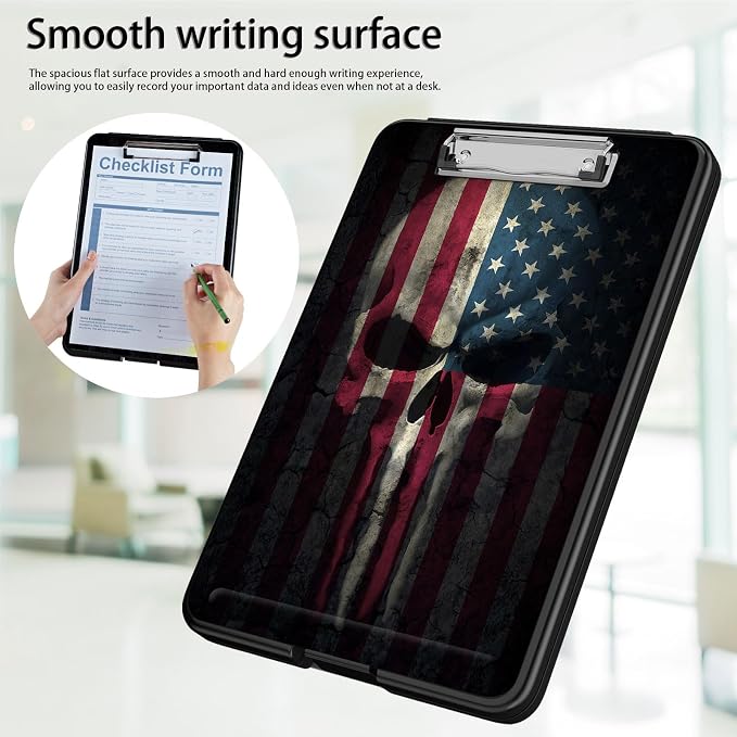 Clipboard with Storage, Office Supplies Nursing Clipboards Folder with Pen - Image 5