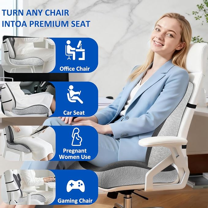 Lumbar Support Pillow for Office Chair, Seat Cushion - Image 6