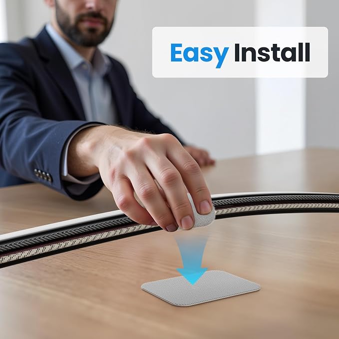 Cable Management Under Desk, 【Up to 15 Cord】【Enhanced Wire Holder】 Reusable - Image 5