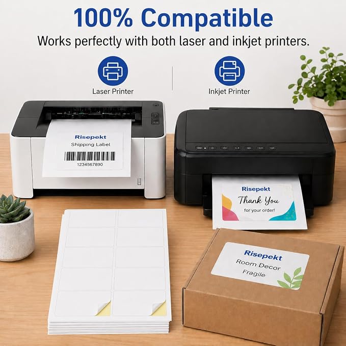 100 Sheets 1000 Pcs2 x4 10 Up White Shipping Labels - Image 4