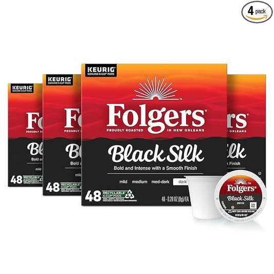Folgers Black Silk Dark Roast Coffee, 192 Keurig K-Cup Pods-DeskLoop Office
