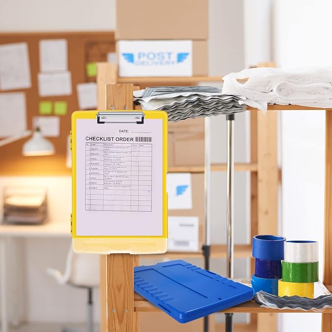 Crtiin 12 Pcs Colored Clipboard - Image 6