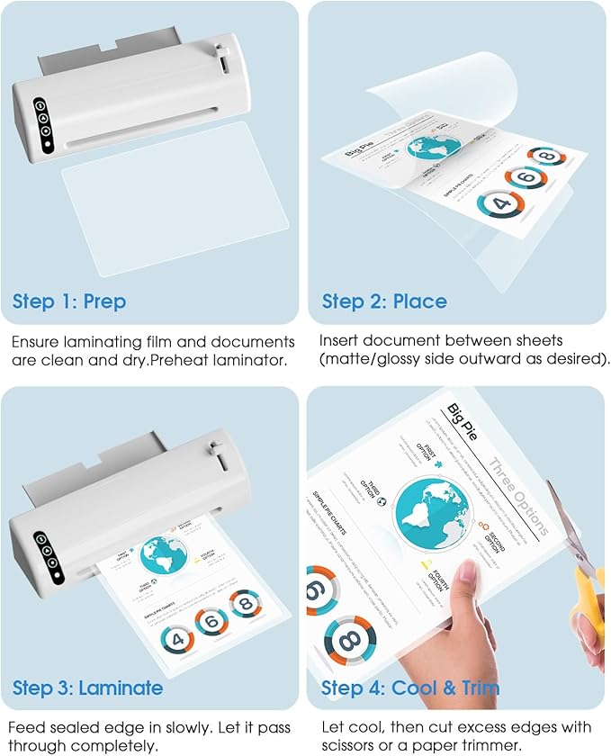 KTRIO Laminating Sheets 5 Mil, Hold 8.5 x 11 inches Sheet, 300 Pack, Clear Thermal Laminate Pouches for Laminator, 9 x 11.5 inches Lamination Sheets for School, Home & Office-DeskLoop Office