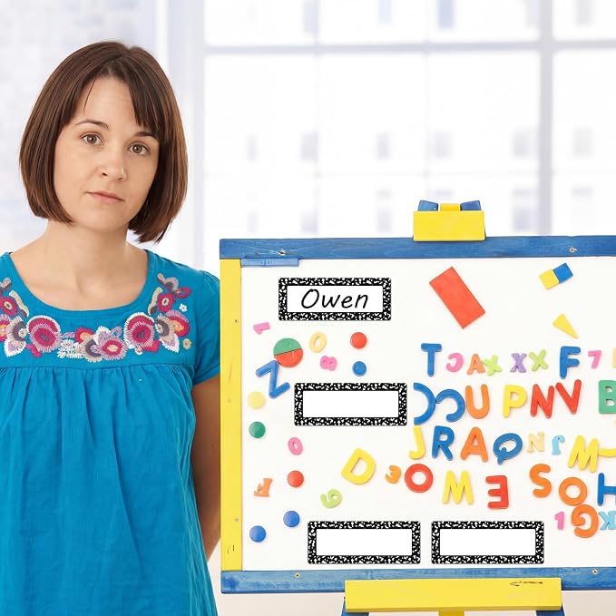 Eaasty 48 Pcs Dry Erase Magnetic Labels Reusable Magnetic Name Tag - Image 5