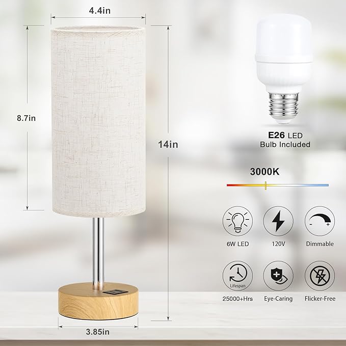 Dicoool Touch Bedside Table Lamp - Image 5