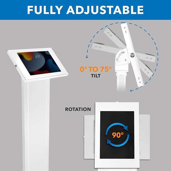 Mount-It! Anti-Theft iPad Floor Stand Kiosk, Locking Tablet Floor Stand - Image 8