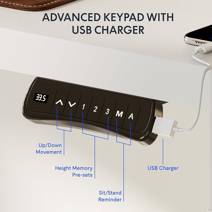FLEXISPOT Corner Desk Dual Motor L Shaped Computer Electric Standing Sit Stand - Image 9
