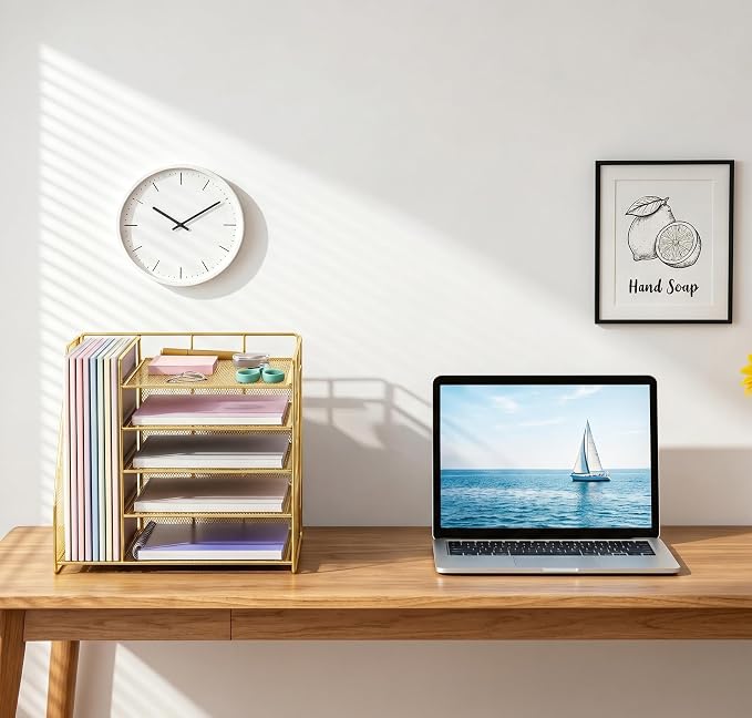 OPNICE 5-Tier Desktop File Paper Organizer, Desk Organizers and Accessories - Image 4