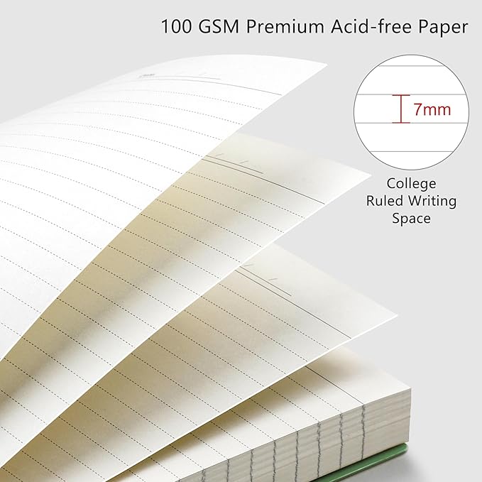 RETTACY Spiral College Ruled Notebook, 300 Pages, A4 Large Size (8.2" x 11.2"), for School, Work, Writing, Journaling, 100 GSM Thick Paper, Flexible Plastic Cover (Tiffani Blue)