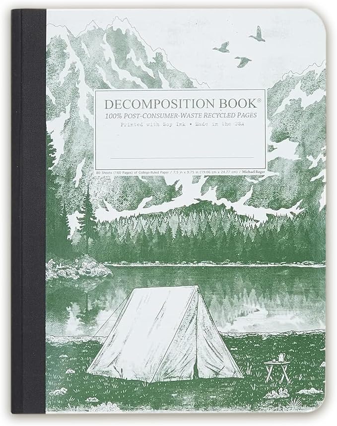 Decomposition Mountain Lake College Ruled Composition Notebook by Decomposition