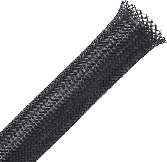 25ft - 1.25 inch PET Expandable Braided Sleeving – Black – Alex Tech Braided by AlexTech