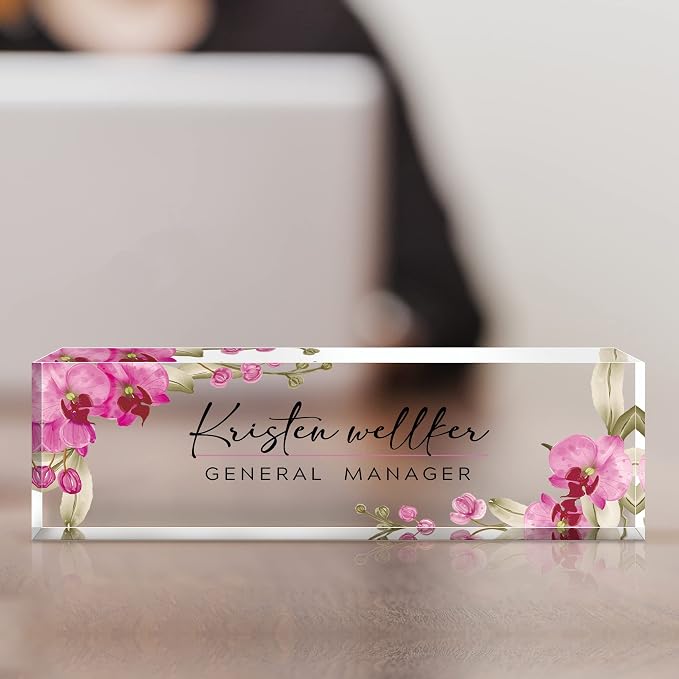 Personalized Office Name Plate for Desk, Custom Employee Appreciation Gifts - Image 7