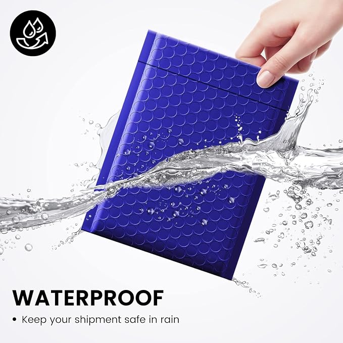 Fuxury Bubble Mailer 6x10 600 Pack Royal Blue #0, Poly Padded Envelope mailers - Image 5