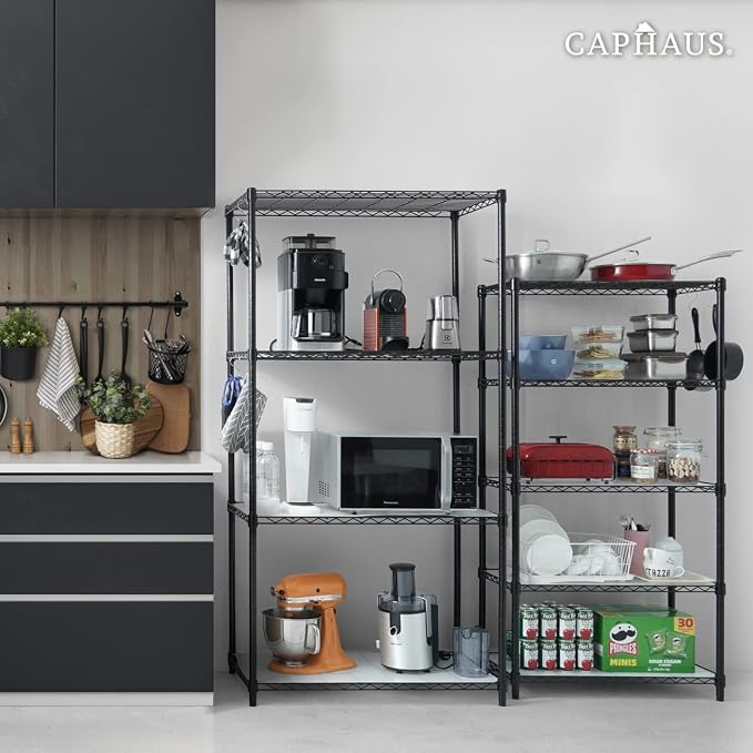 CAPHAUS NSF Commercial Grade Heavy Duty Wire Shelving w/Wheels, Leveling Feet & - Image 8