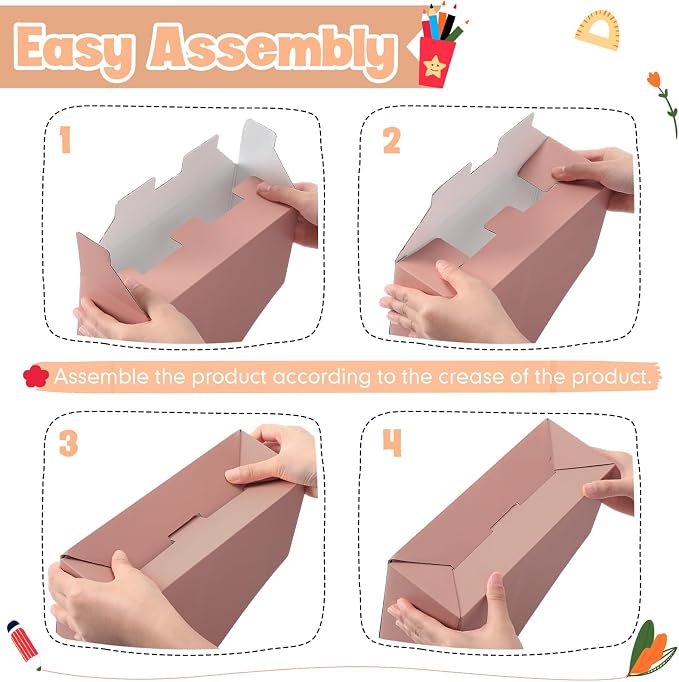 Colarr 48 Pcs Cardboard Magazine Holders 12 Colors Magazine Storage Box - Image 4