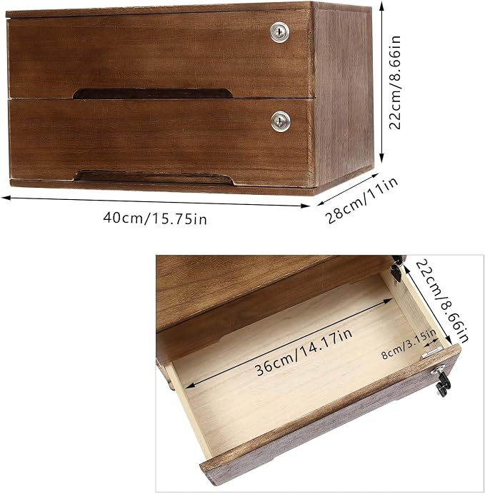 Wooden Desktop Storage Box - Image 3
