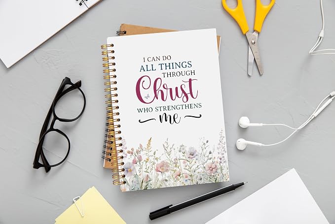 Watercolor Flower Christian Notebook Journal, Christian Gifts - Image 2