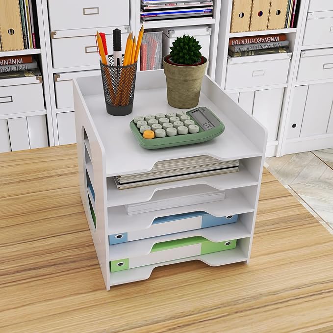 Natwind 5-Tier Desk Organizer, File Organizer, File Paper Organizer - Image 3