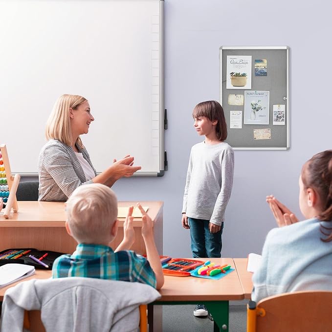 Geetery 36 x 24 Inch Enclosed Bulletin Board - Image 5