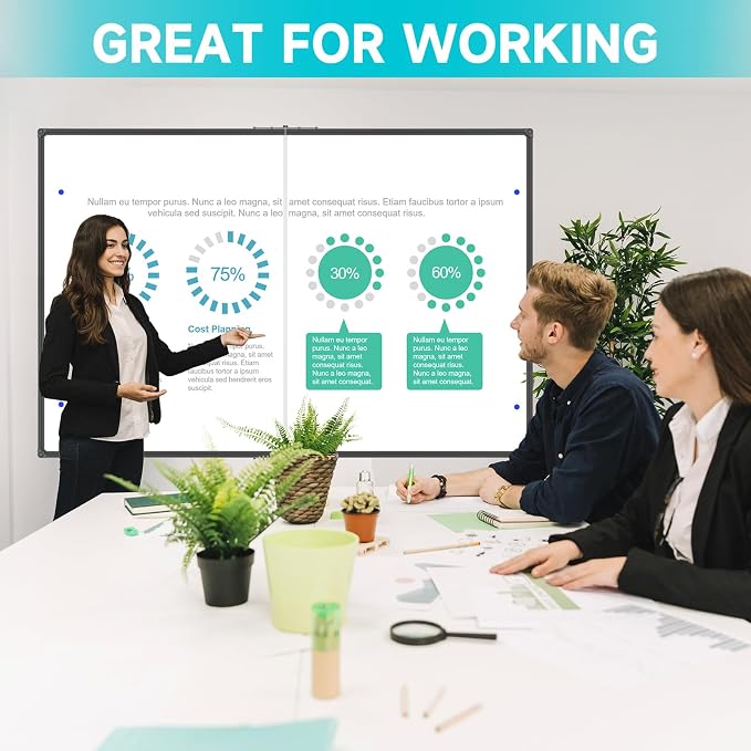 JILoffice Large Foldable White Board 60 x 48 Inches, Dry Erase Magnetic White - Image 6