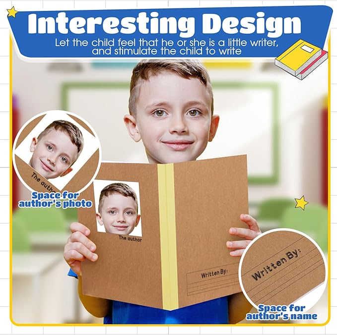 Henoyso 10 Pcs Primary Composition Notebook 9 3/4 x 7 1/2 Inch Kids Journal, Back to School Supplies, K-2 Primary Writing Notebook for Kids Student Draw and Write Story Journal (Macaron Color)-DeskLoop Office