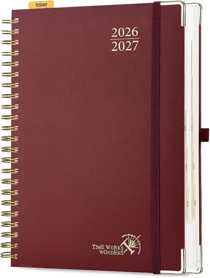 POPRUN 2026-2027 Daily Planner One Page Per Day, Large Size 8.5" x 12" by POPRUN