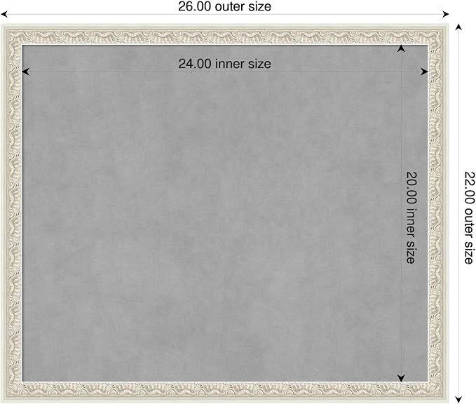 Amanti Art Silver Framed Magnetic Board 22x26 Medium Vision Board - Image 2