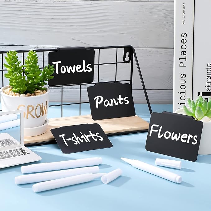 34 Pcs Plastic Basket Bin Label Clip on Removable Basket Label Clip - Image 5