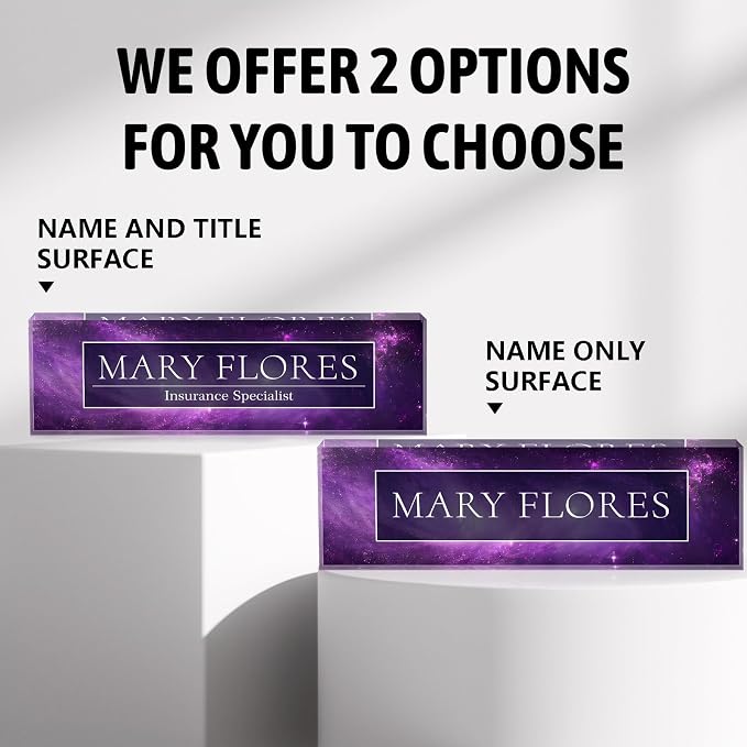 Custom Name Plate for Desk, Desk Name Plate Personalized Acrylic Office Desk - Image 4