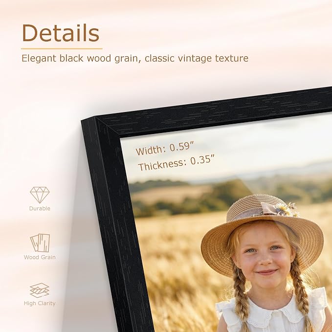 8x10 Picture Frame Set of 20, Display 8x10 Photos without Mat, - Image 4