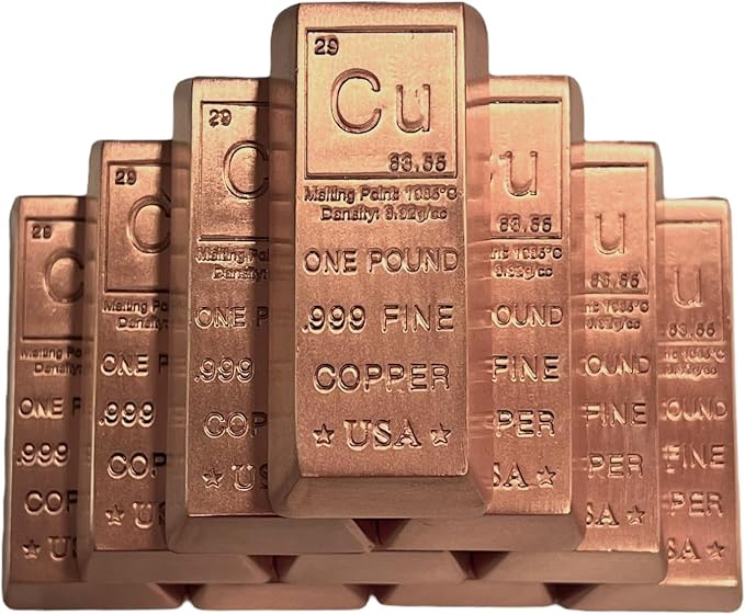 1 Pound lb - Trapezoid Style Copper Bullion Bar Paperweight - .999 Fine Ingot - - Image 2