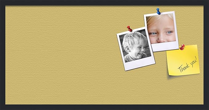 PinPix 36x18 Inch Cork Bulletin Board. This Decorative Framed Pin Board Comes with Honey Pastel Design and a Satin Black Frame. Ideal for Home Office Decor or Message Board (PinPix-1810)-DeskLoop Office