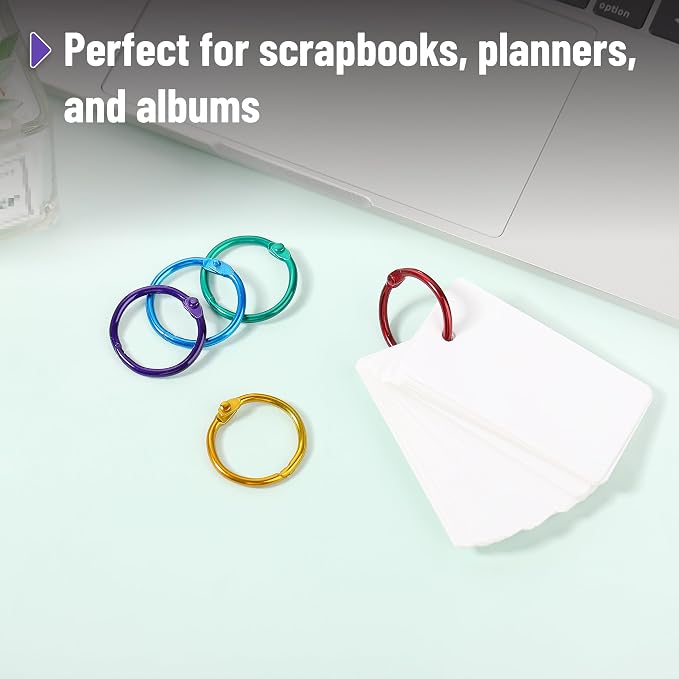 Mr. Pen- Loose Leaf Binder Book Rings, 72 Pack, 1 Inch | Metal Binder Rings - Image 4