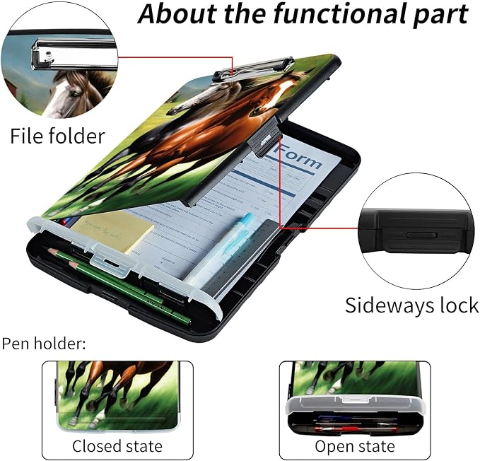 File Clipboard Storage with Pen Holder High Capacity Plastic Nursing Clipboards - Image 5
